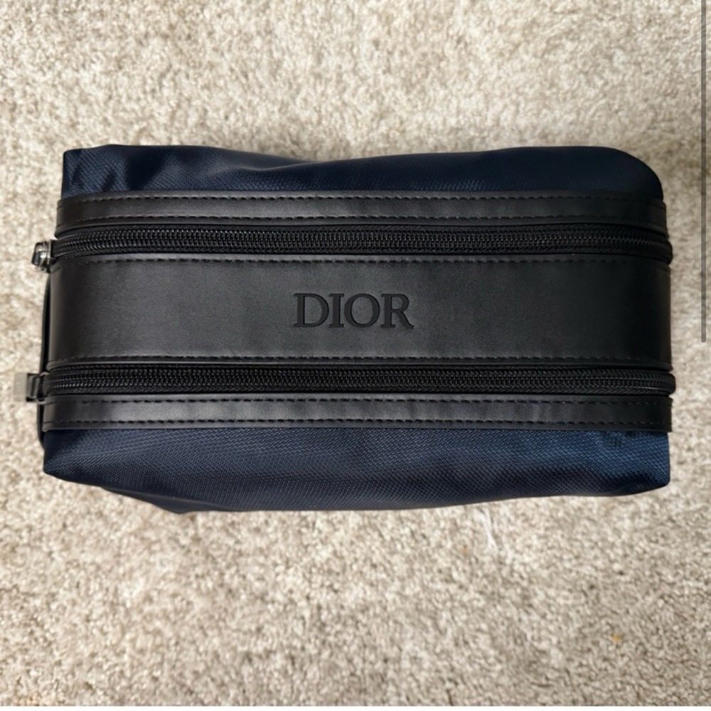 Dior Toiletries Cosmetic Bag in Black and Navy
